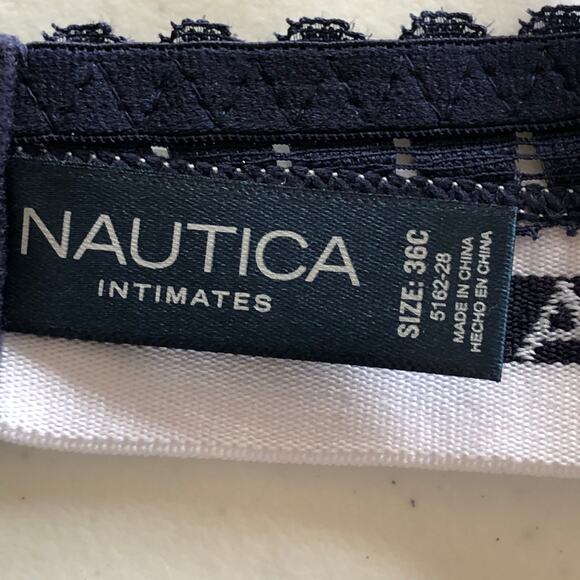 Nautica Bra Navy Lace Underwire Light Pad 36C Adjustable Straps - Picture 4 of 5